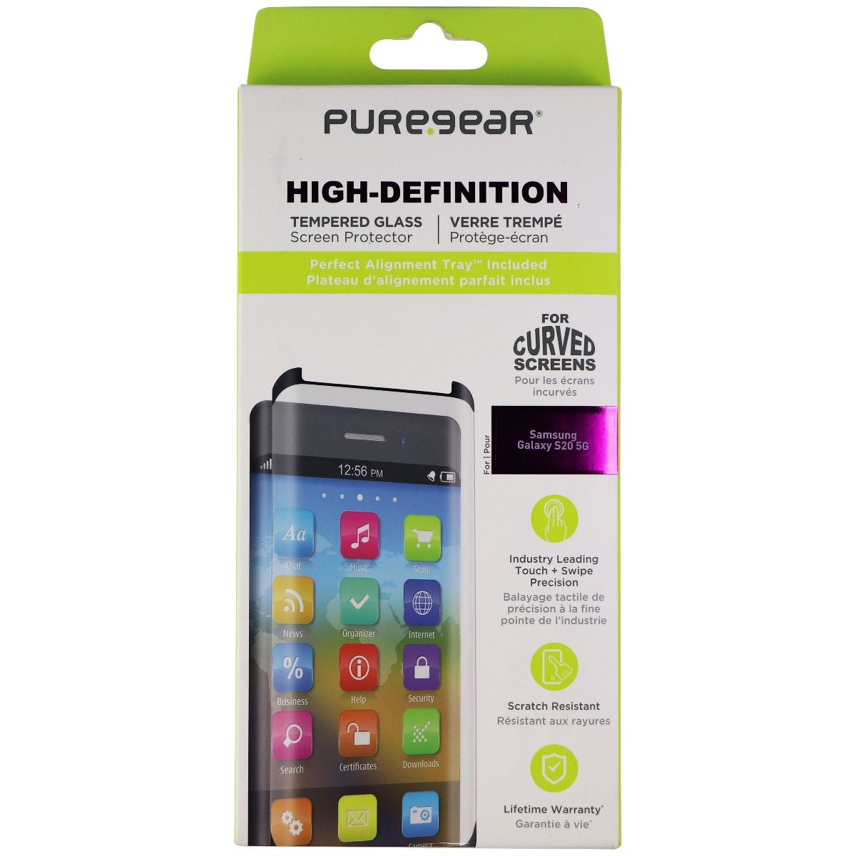 PureGear HD Tempered Glass Screen Protector for Samsung Galaxy S20 5G - Clear Cell Phone - Screen Protectors PureGear - Simple Cell Bulk Wholesale Pricing - USA Seller