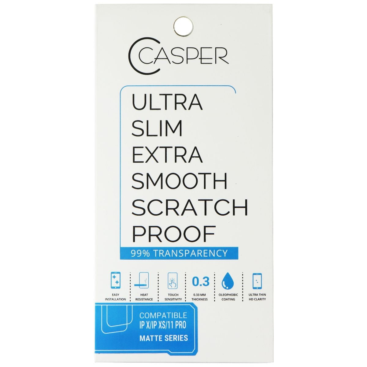 Casper Matte Series Ultra Slim Screen Protector for iPhone X/Xs/11 Pro - Clear Cell Phone - Screen Protectors Casper - Simple Cell Bulk Wholesale Pricing - USA Seller