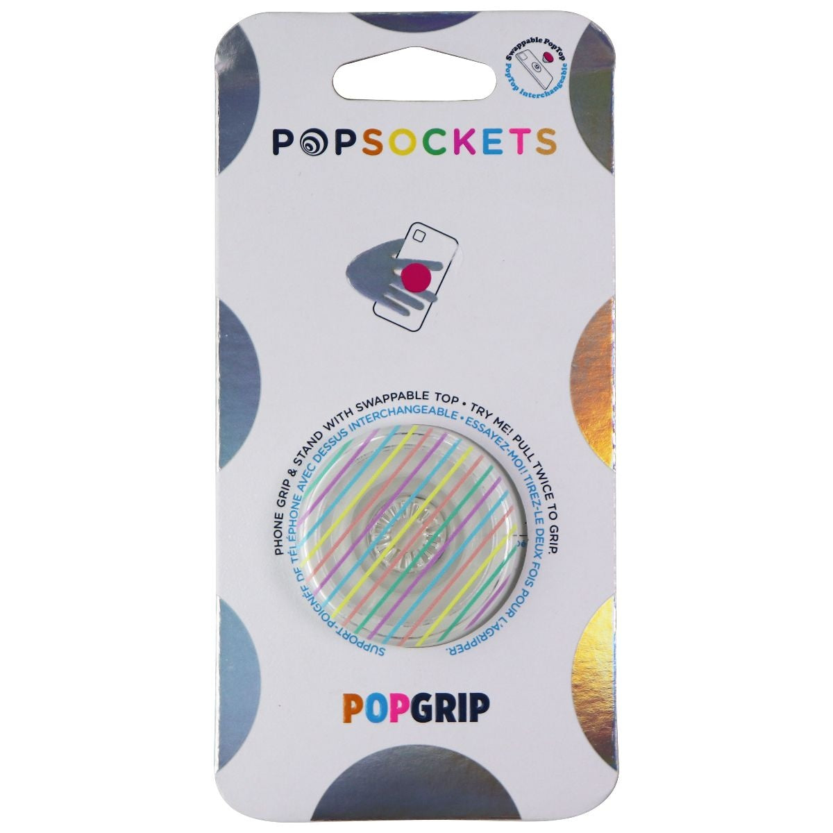 PopSockets Swappable PopGrip Expanding Stand and Grip - Translucent Colorblock Cell Phone - Mounts & Holders PopSockets - Simple Cell Bulk Wholesale Pricing - USA Seller