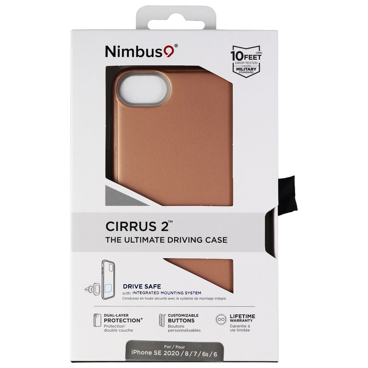 Nimbus9 Cirrus 2 Case for Apple iPhone SE (2nd Gen) / 8 / 7 / 6s - Rose Clear Cell Phone - Cases, Covers & Skins Nimbus9 - Simple Cell Bulk Wholesale Pricing - USA Seller