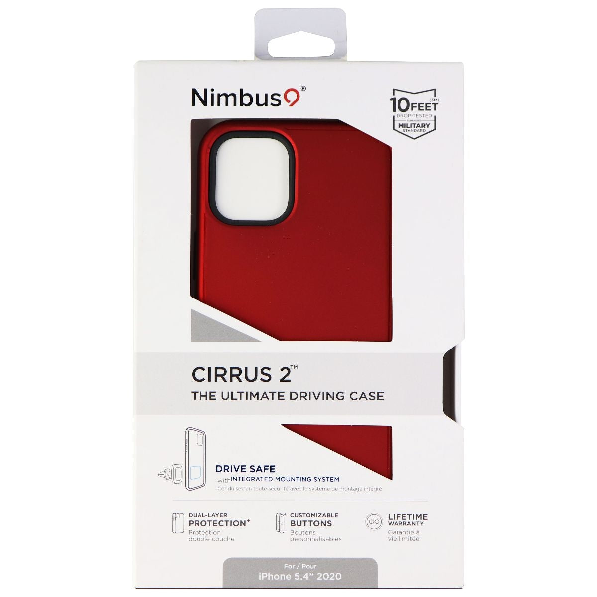 Nimbus9 Cirrus 2 Series Case for iPhone 12 Mini - Crimson Red Cell Phone - Cases, Covers & Skins Nimbus9 - Simple Cell Bulk Wholesale Pricing - USA Seller