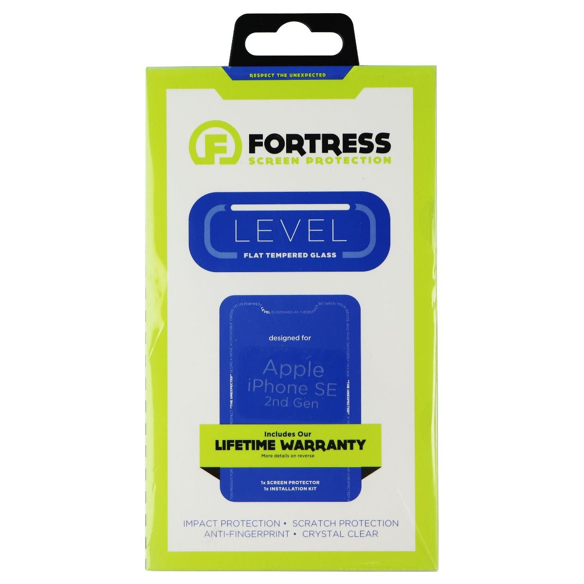 Fortress LEVEL Flat Tempered Glass Screen for Apple iPhone SE (2nd Gen)/8/7/6/6s Cell Phone - Screen Protectors Fortress - Simple Cell Bulk Wholesale Pricing - USA Seller