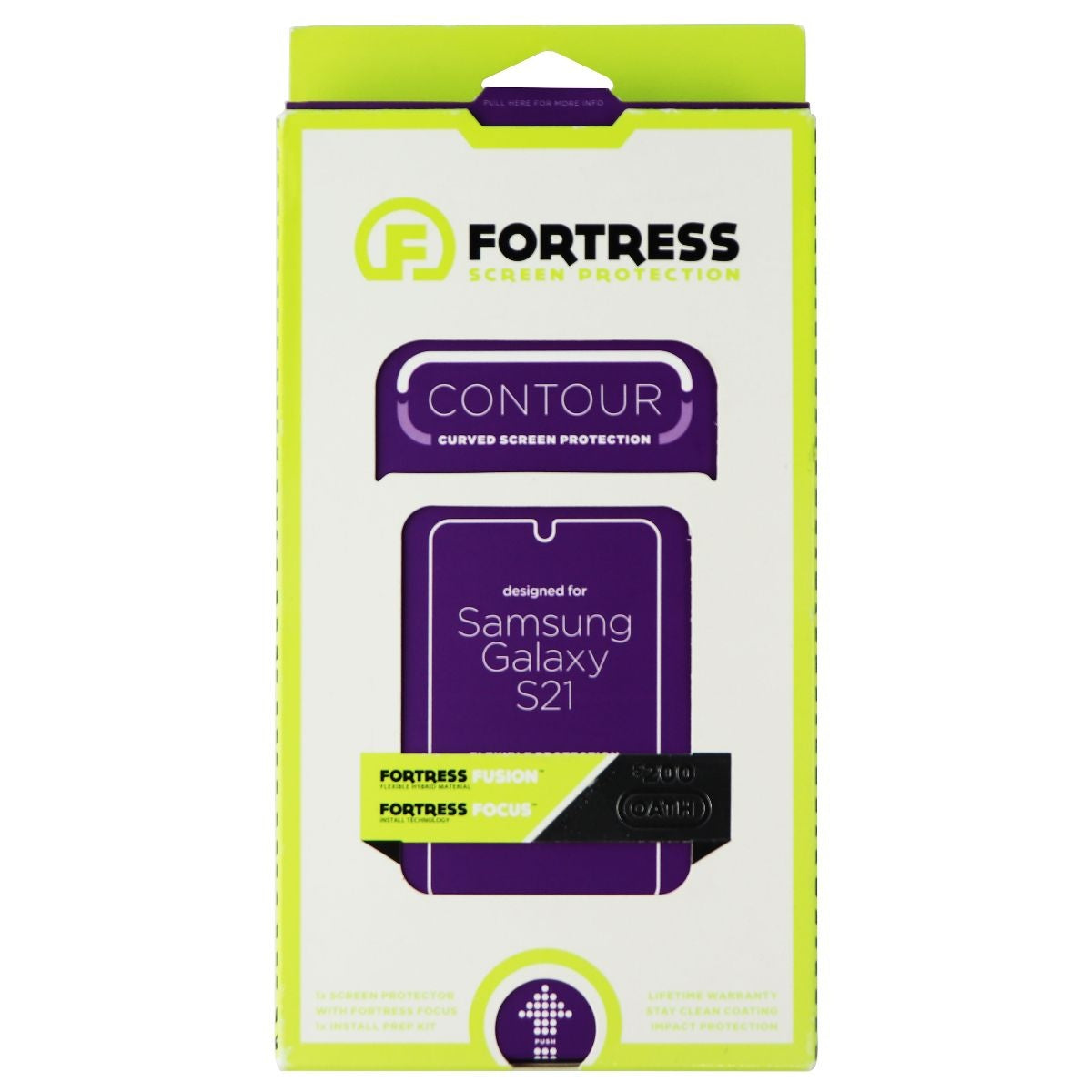 Fortress CONTOUR Curved Screen Protector for Samsung Galaxy S21 - Clear Cell Phone - Screen Protectors Fortress - Simple Cell Bulk Wholesale Pricing - USA Seller