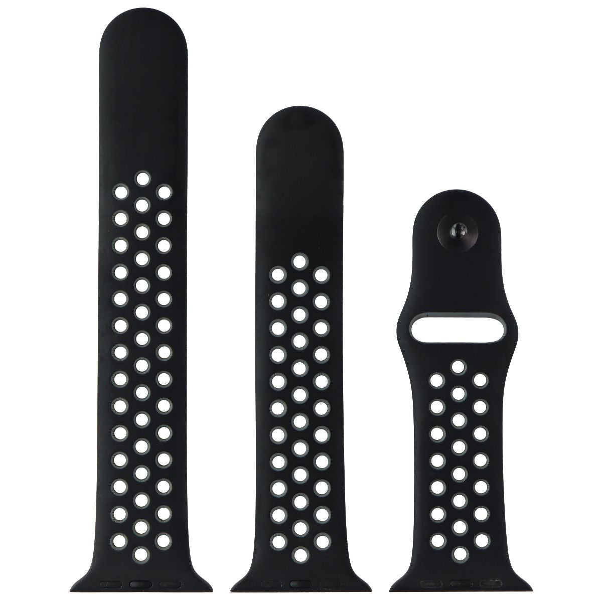 Apple (42mm) Nike Sport Full Set for Apple Watch 42/44/45mm - Black/Cool Gray Smart Watch Accessories - Watch Bands Apple - Simple Cell Bulk Wholesale Pricing - USA Seller