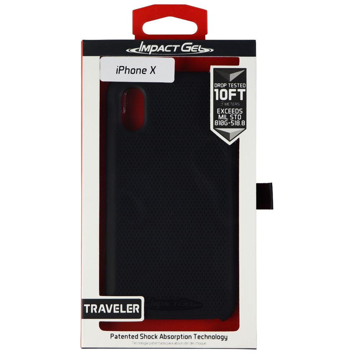 Impact Gel Traveler Series Case for Apple iPhone Xs/X - Black Cell Phone - Cases, Covers & Skins Impact Gel - Simple Cell Bulk Wholesale Pricing - USA Seller