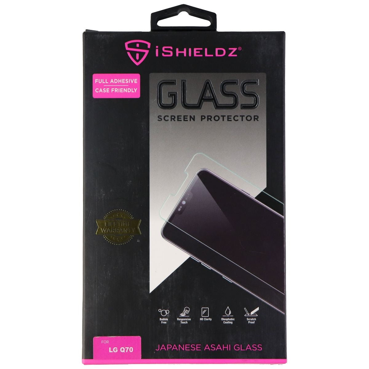 iShieldz Tempered Glass with Applicator for LG Q70 Smartphone - Clear Cell Phone - Screen Protectors iShieldz - Simple Cell Bulk Wholesale Pricing - USA Seller