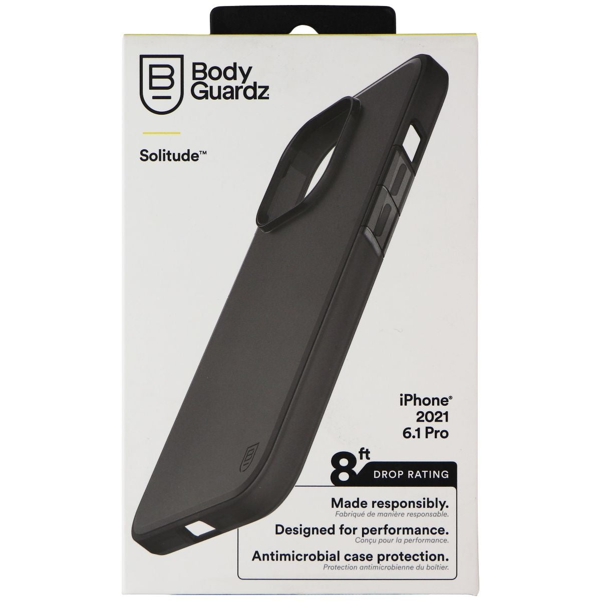 BodyGuardz Solitude Series Gel Case for iPhone 13 Pro - Smoke Cell Phone - Cases, Covers & Skins BODYGUARDZ - Simple Cell Bulk Wholesale Pricing - USA Seller