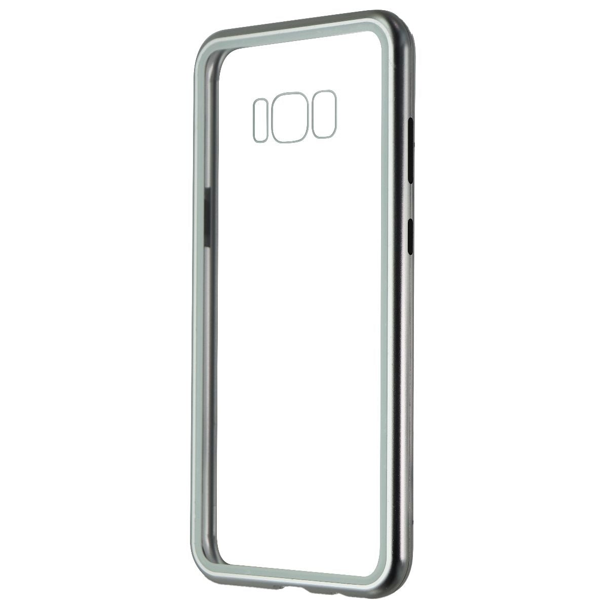 Zore Hybrid Glass Series Case for Samsung Galaxy S8 Plus - Clear/Silver Cell Phone - Cases, Covers & Skins Zore - Simple Cell Bulk Wholesale Pricing - USA Seller