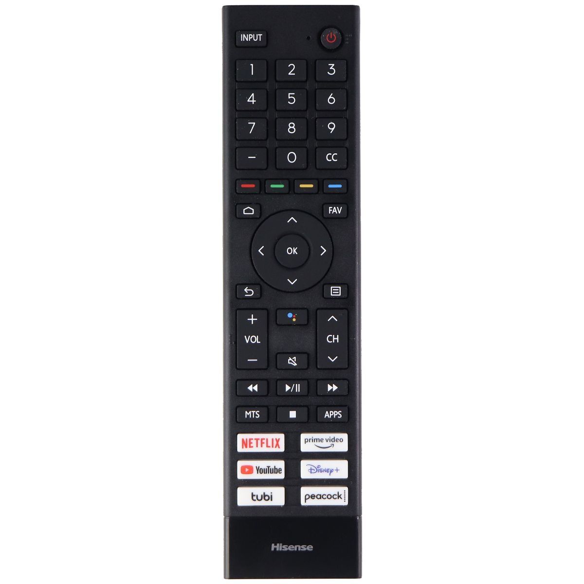 Hisense Remote Control (ERF3J80H) with Netflix/Prime/YouTube/(Disney+) - Black TV, Video & Audio Accessories - Remote Controls Hisense - Simple Cell Bulk Wholesale Pricing - USA Seller