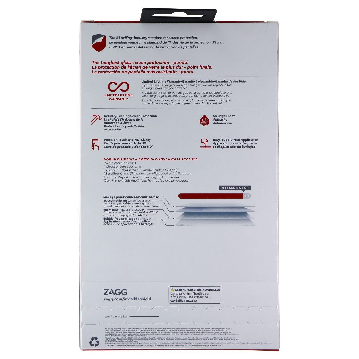 ZAGG InvisibleShield (Glass+) Tempered Glass for Huawei P30 Smartphone - Clear Cell Phone - Screen Protectors Zagg - Simple Cell Bulk Wholesale Pricing - USA Seller