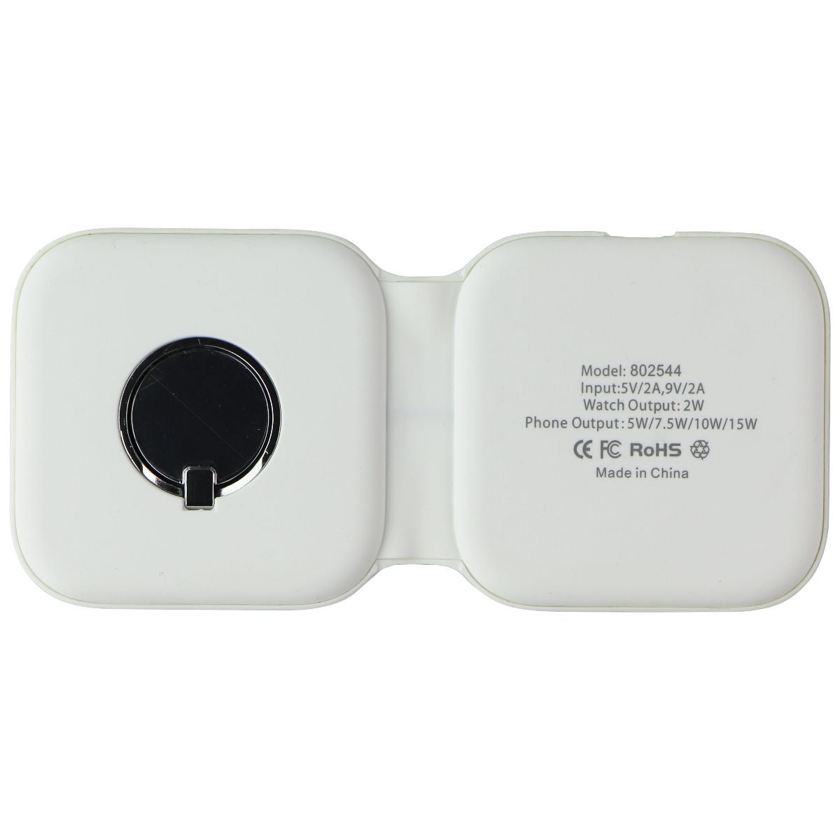 S. Simple Wireless Qi Smartphone and Smartwatch Charging Pad - White