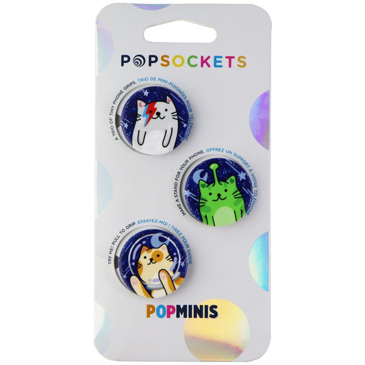 PopSockets PopMinis: Mini Grips for Phones & Tablets (3 Pack) - Cosmo Cats Cell Phone - Mounts & Holders PopSockets - Simple Cell Bulk Wholesale Pricing - USA Seller