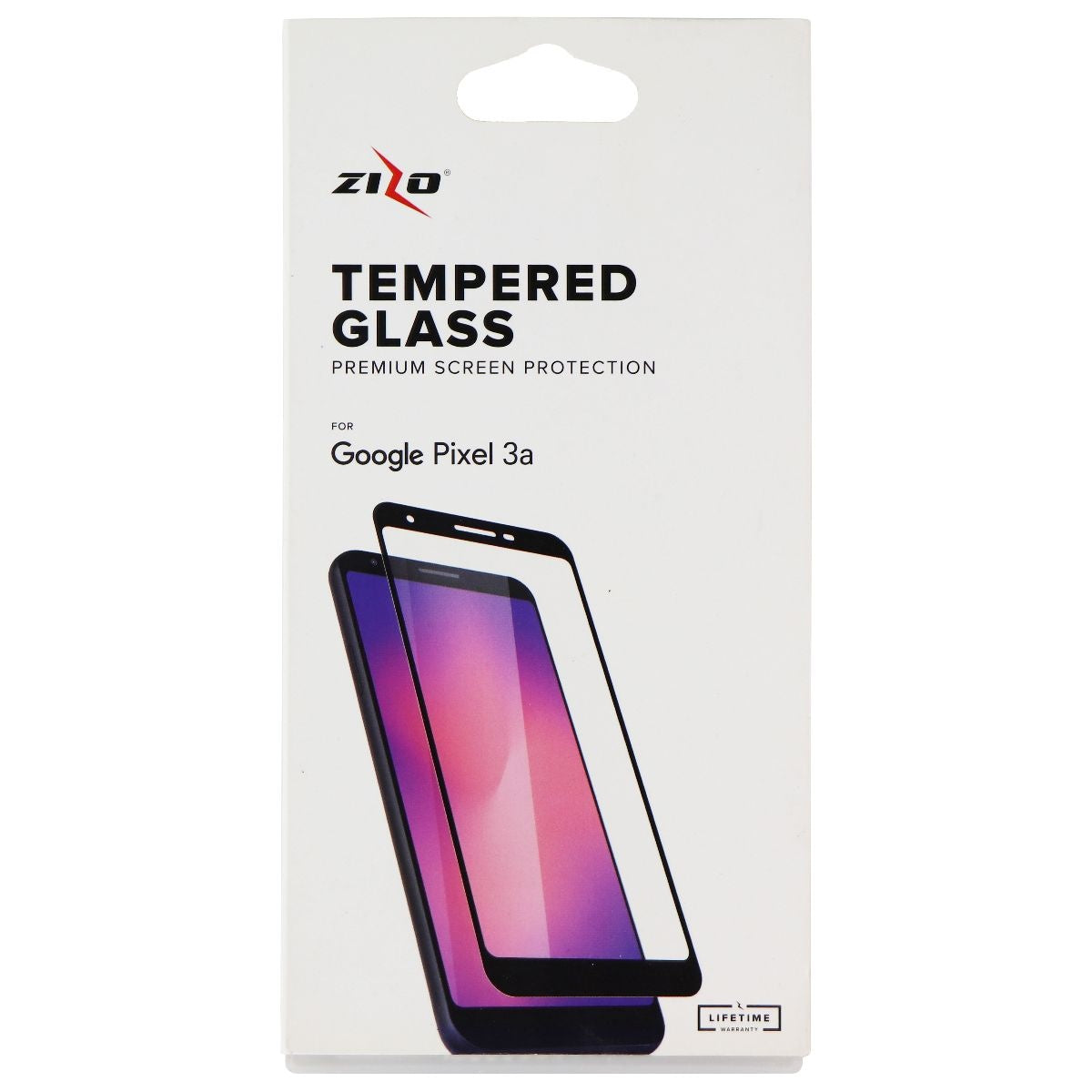 Zizo Full Glue Glass Compatible with Google Pixel 3a Screen Protector Black Cell Phone - Screen Protectors Zizo - Simple Cell Bulk Wholesale Pricing - USA Seller