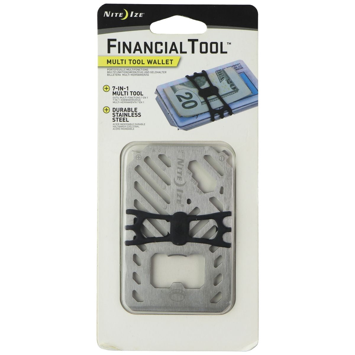 Nite Ize Financial Tool Stainless Credit Card Holder 7-in-1 Multi Tool Home Improvement - Other Home Improvement Nite Ize - Simple Cell Bulk Wholesale Pricing - USA Seller