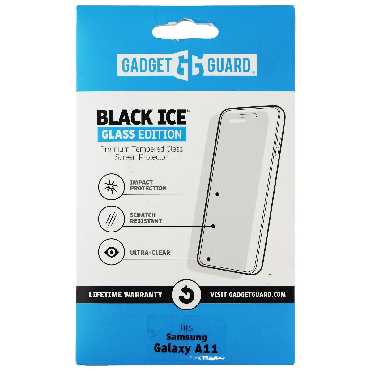 Gadget Guard Black Ice Glass Edition Screen Protector for Samsung Galaxy A11 Cell Phone - Screen Protectors Gadget Guard - Simple Cell Bulk Wholesale Pricing - USA Seller