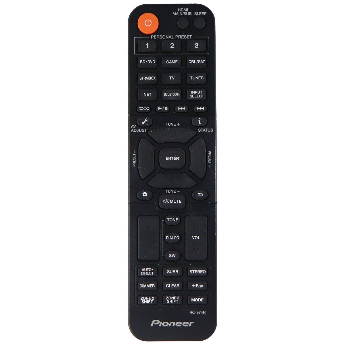 Pioneer OEM Remote Control (RC-974R) for Select Pioneer Systems - Black TV, Video & Audio Accessories - Remote Controls Pioneer - Simple Cell Bulk Wholesale Pricing - USA Seller