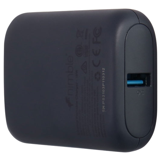 Nimble Champ (18-Watt) Portable 10,000mAh Compact USB-C Battery - Dark Gray Cell Phone - Chargers & Cradles Nimble - Simple Cell Bulk Wholesale Pricing - USA Seller