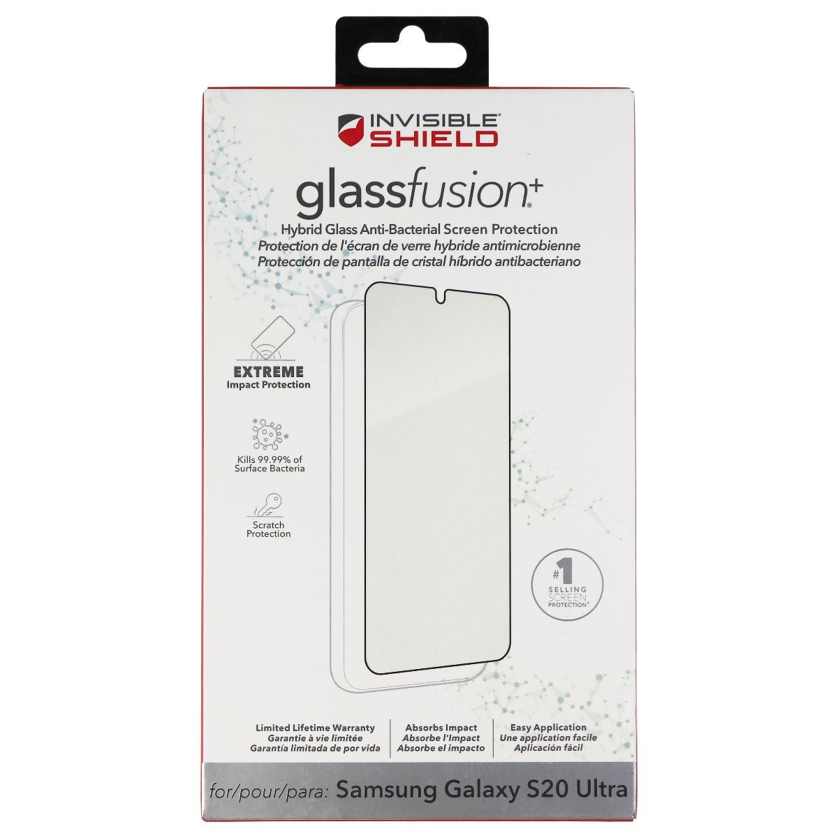 ZAGG InvisibleShield Glass Fusion+ Screen Protector for Samsung Galaxy S20 Ultra Cell Phone - Screen Protectors Zagg - Simple Cell Bulk Wholesale Pricing - USA Seller