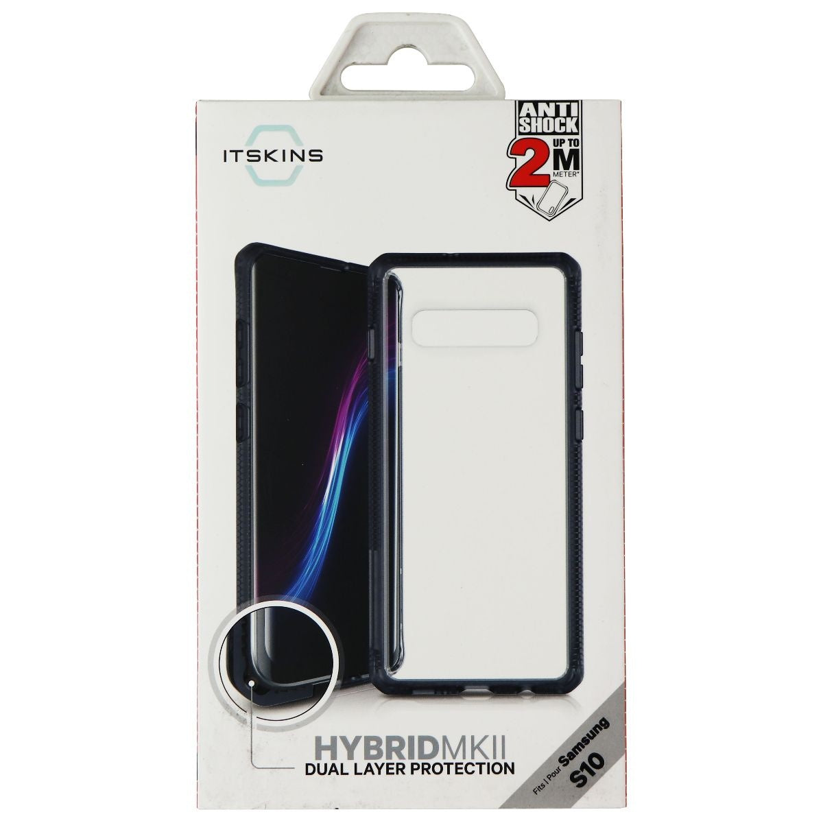 ITSKINS Hybrid MK II Dual Layer Case for Samsung Galaxy S10 - Black/Clear Cell Phone - Cases, Covers & Skins ITSKINS - Simple Cell Bulk Wholesale Pricing - USA Seller