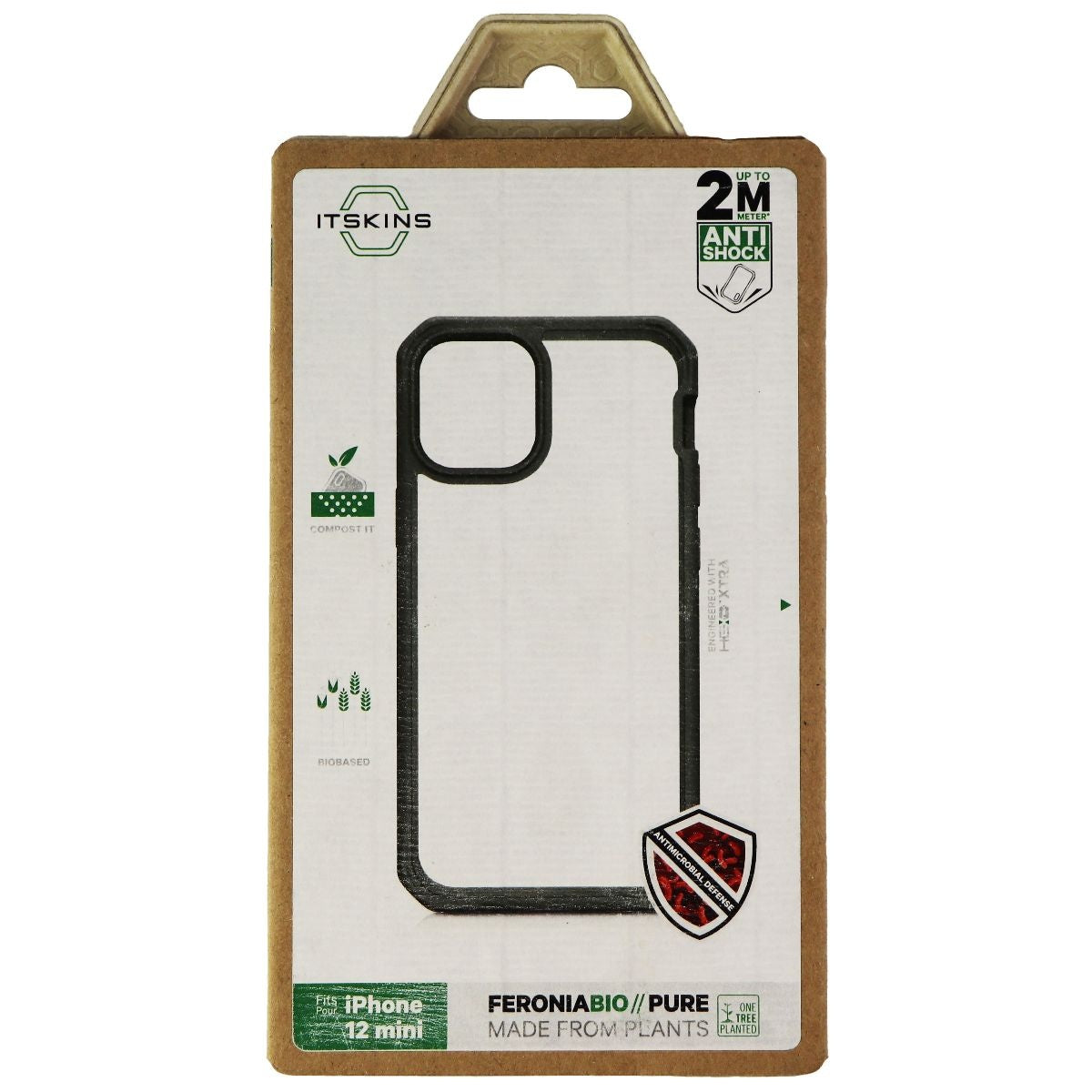 ITSKINS Feroniabio Pure Series for Apple iPhone 12 Mini - Olive Green / Clear Cell Phone - Cases, Covers & Skins ITSKINS - Simple Cell Bulk Wholesale Pricing - USA Seller