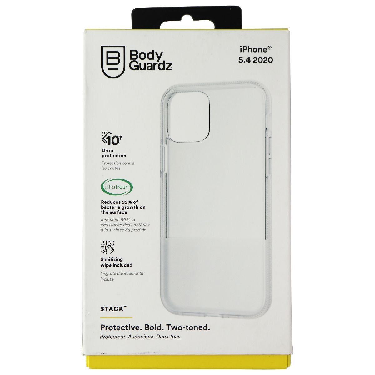 BodyGuardz Stack Series Case for Apple iPhone 12 Mini - Two Tone Clear Cell Phone - Cases, Covers & Skins BODYGUARDZ - Simple Cell Bulk Wholesale Pricing - USA Seller