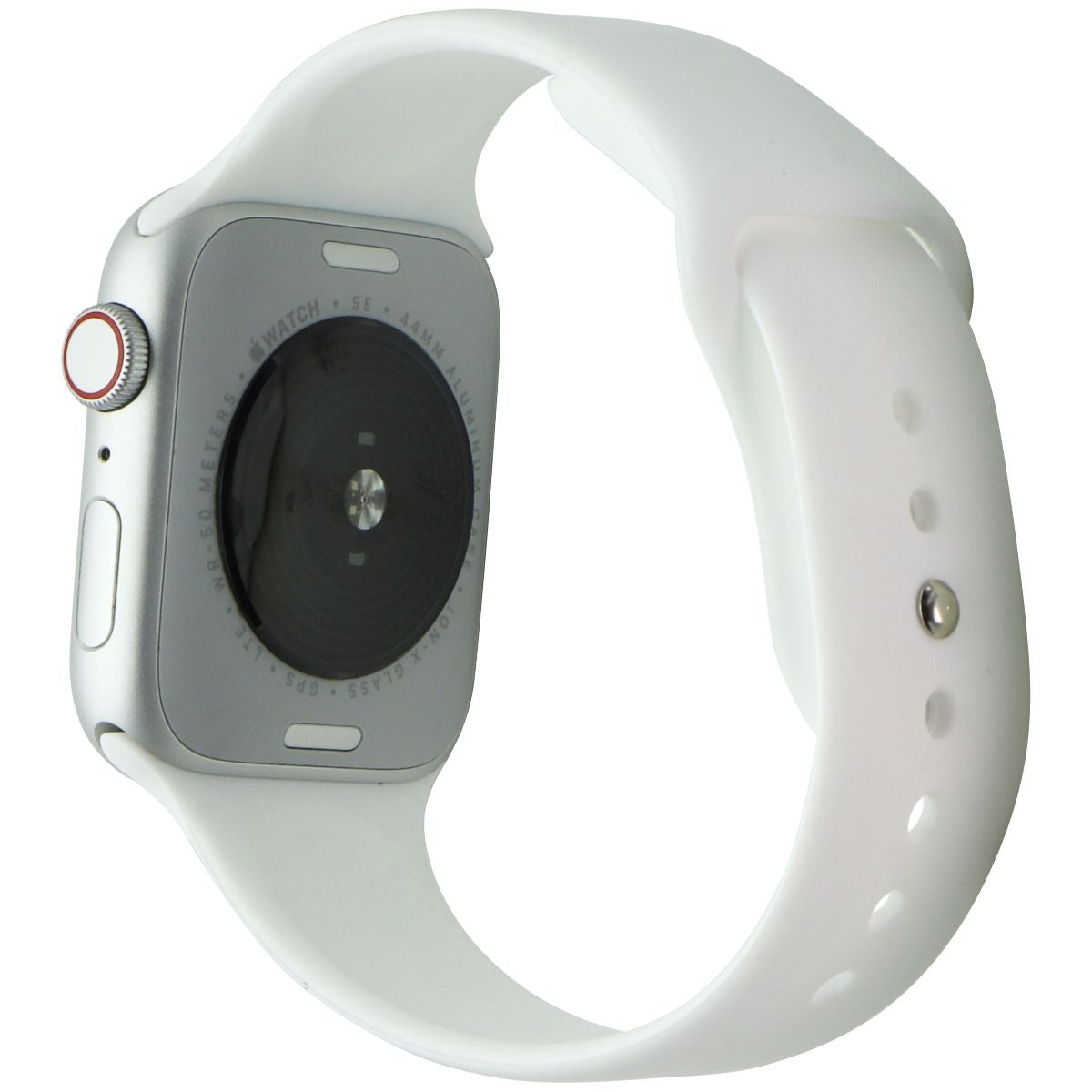 Apple Watch SE (2nd Generation) (GPS + LTE) A2727 44mm - Silver / White Band Smart Watches Apple - Simple Cell Bulk Wholesale Pricing - USA Seller