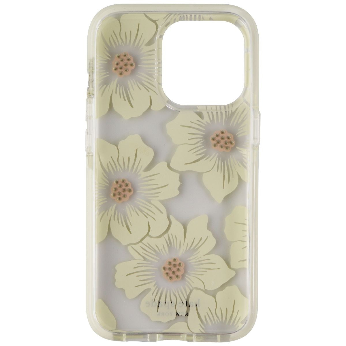 Kate Spade Defensive Hardshell Case for iPhone 13 Pro - Hollyhock Floral Clear Cell Phone - Cases, Covers & Skins Kate Spade - Simple Cell Bulk Wholesale Pricing - USA Seller