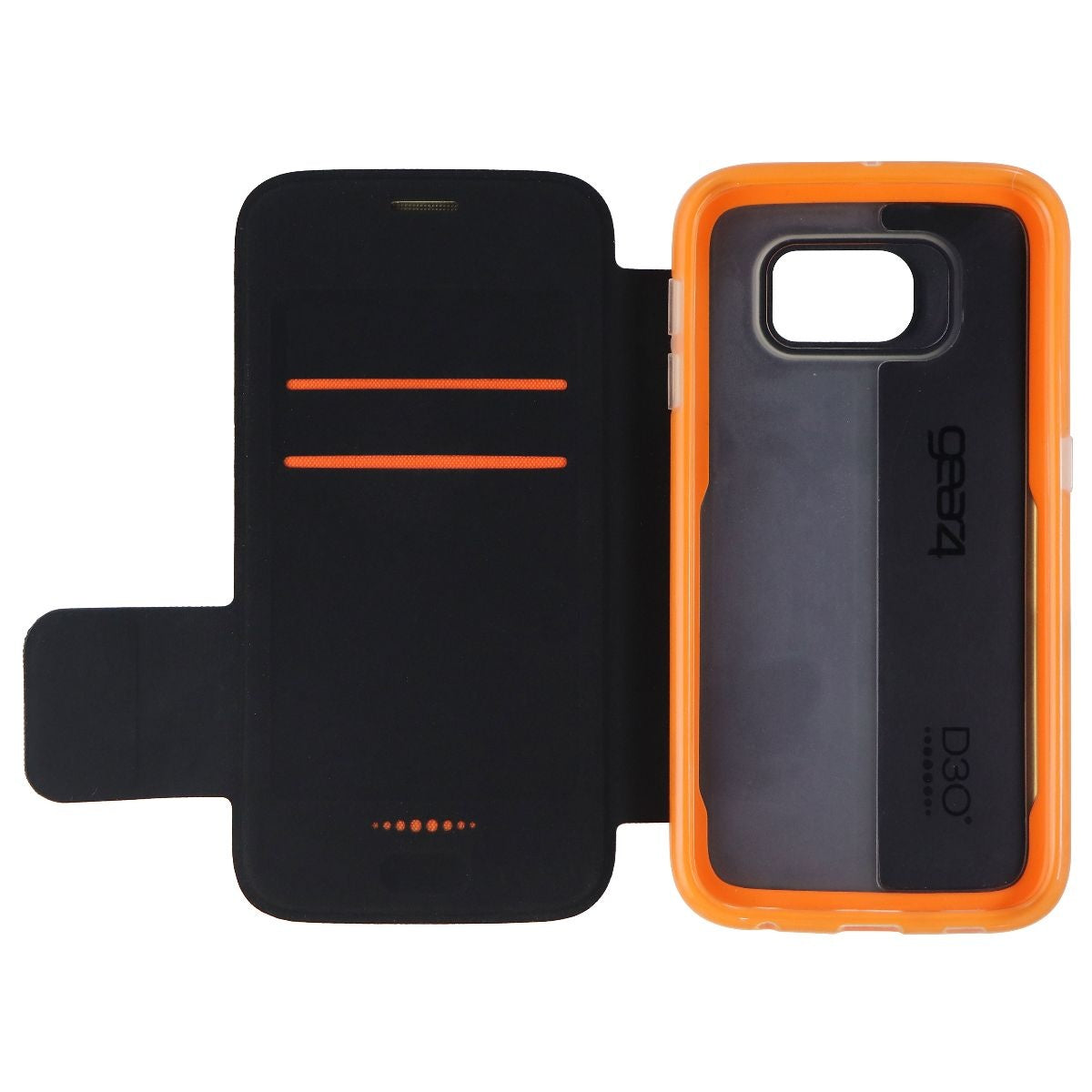 ZAGG BookCase Folio for Samsung Galaxy S6 Smartphones - Black/Orange Cell Phone - Cases, Covers & Skins Zagg - Simple Cell Bulk Wholesale Pricing - USA Seller