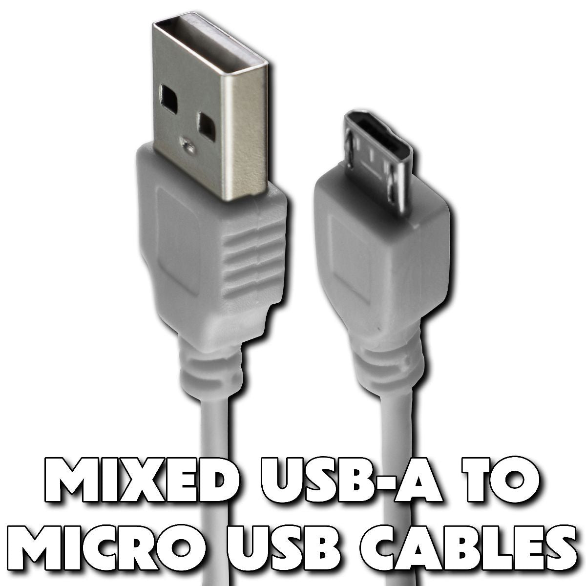 Mixed Micro-USB to USB Charge and Sync Short (Under 3-Foot) Cables - Multi Color Cell Phone - Cables & Adapters Unbranded - Simple Cell Bulk Wholesale Pricing - USA Seller