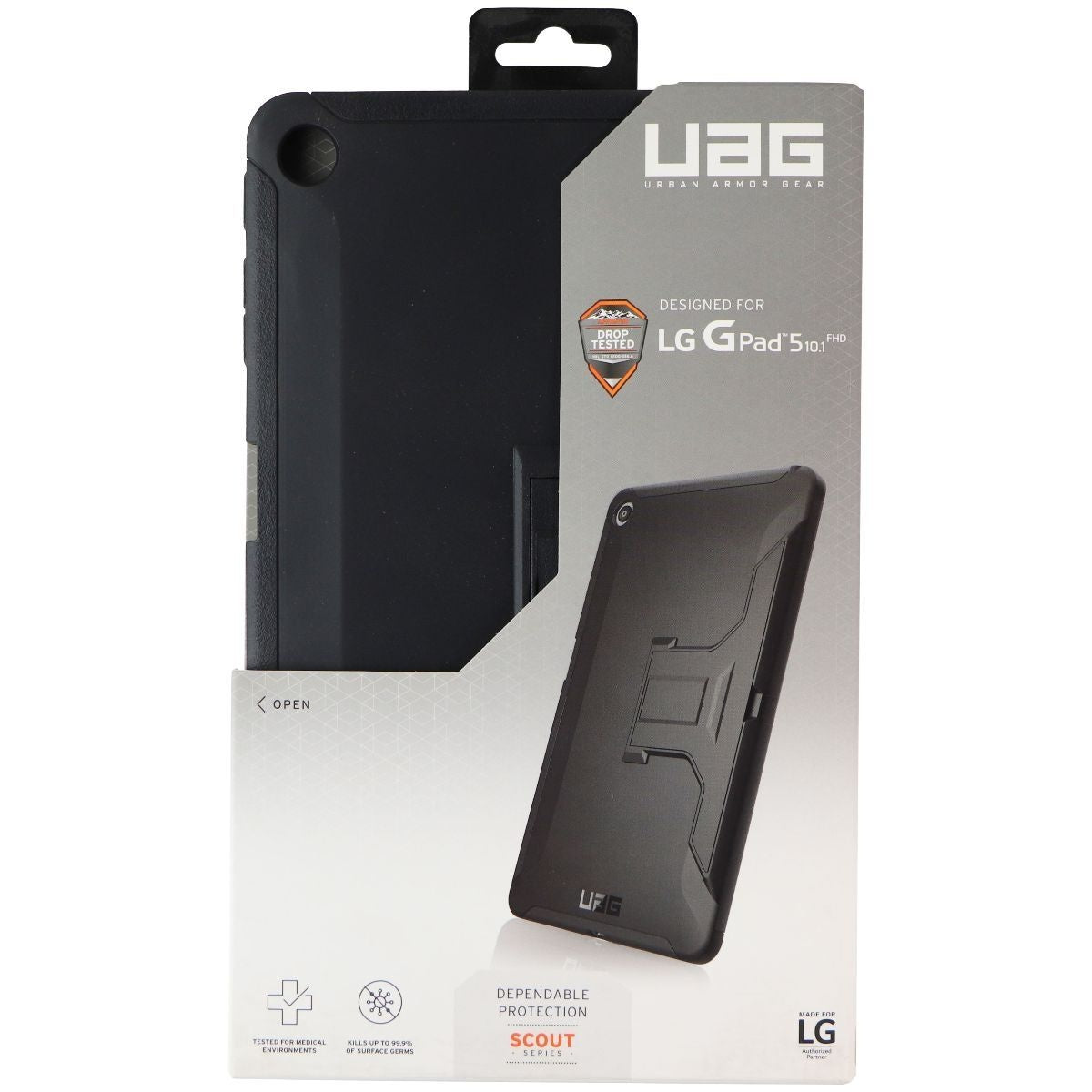 Urban Armor Gear Scout Series Protective Case for LG G Pad 5 (10.1) FHD - Black iPad/Tablet Accessories - Cases, Covers, Keyboard Folios Urban Armor Gear - Simple Cell Bulk Wholesale Pricing - USA Seller