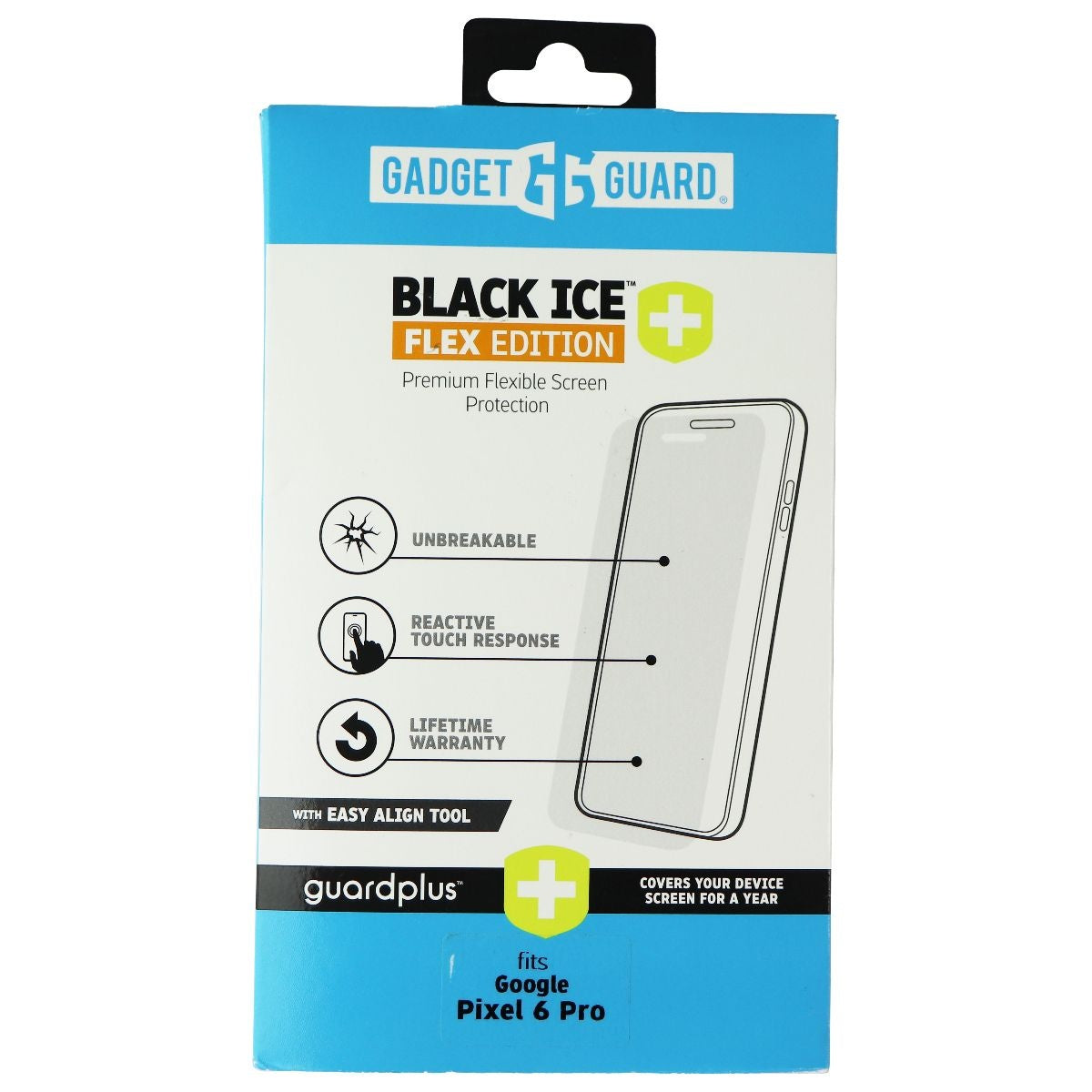 Gadget Guard Black Ice Flex Edition Guardplus for Google Pixel 6 Pro - Clear Cell Phone - Screen Protectors Gadget Guard - Simple Cell Bulk Wholesale Pricing - USA Seller