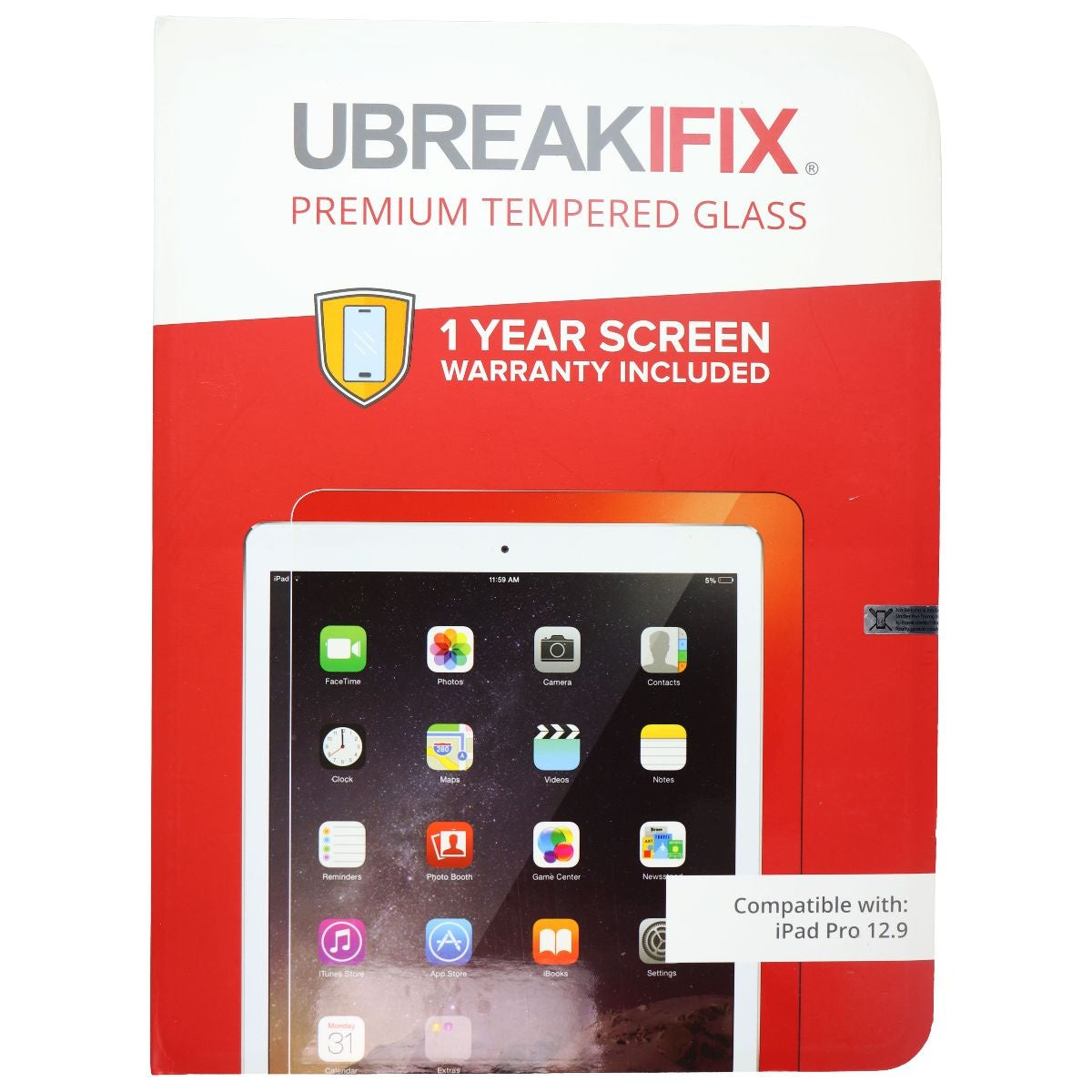 UBREAKIFIX Premium Tempered Glass for Apple iPad Pro (12.9) - Clear iPad/Tablet Accessories - Screen Protectors UBREAKIFIX - Simple Cell Bulk Wholesale Pricing - USA Seller