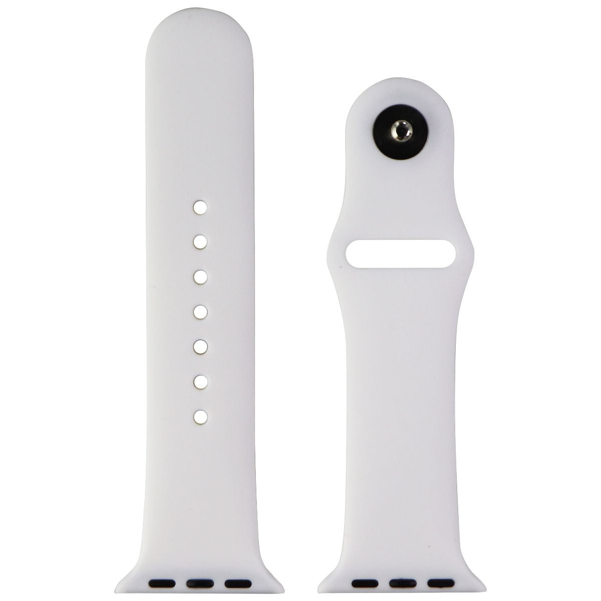 Silicone Watch Band for Apple Watch 38mm/40mm Cases - White - Small Smart Watch Accessories - Watch Bands Unbranded - Simple Cell Bulk Wholesale Pricing - USA Seller