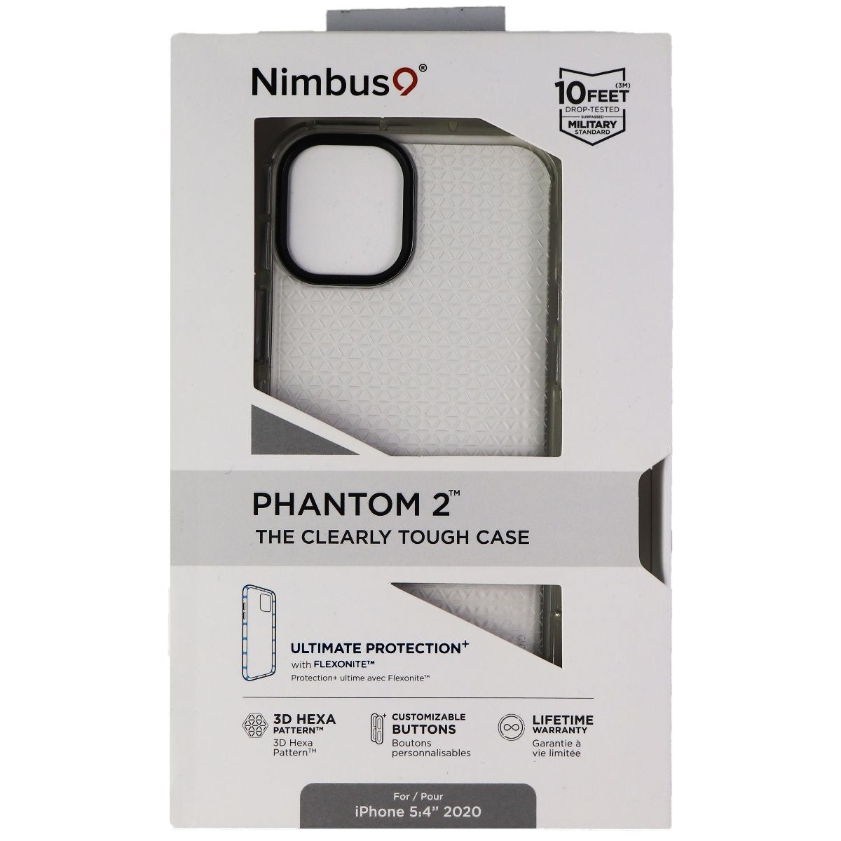 Nimbus9 Phantom 2 Series Flexible Gel Case for iPhone 12 mini - Clear Cell Phone - Cases, Covers & Skins Nimbus9 - Simple Cell Bulk Wholesale Pricing - USA Seller