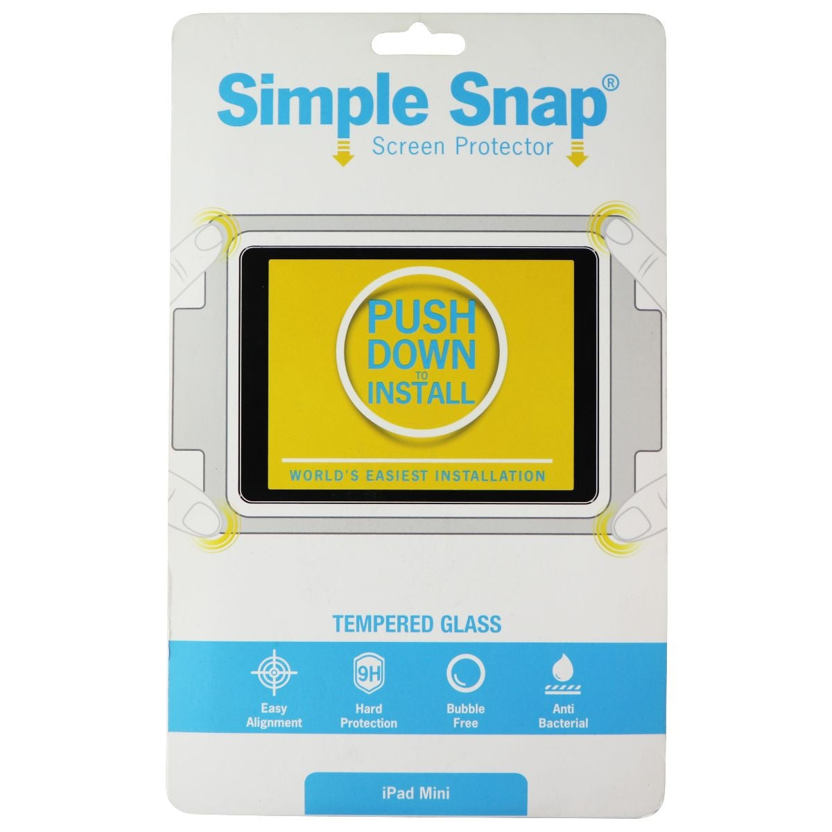 Simple Snap Tempered Glass Screen Protector for Apple iPad Mini 1/2/3 Cell Phone - Screen Protectors Simple Snap - Simple Cell Bulk Wholesale Pricing - USA Seller
