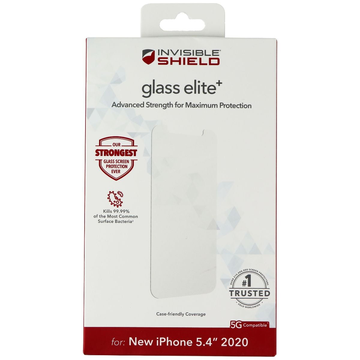 ZAGG InvisibleShield Glass Elite+ Screen Protector for iPhone 12 Mini - Clear Cell Phone - Screen Protectors Zagg - Simple Cell Bulk Wholesale Pricing - USA Seller