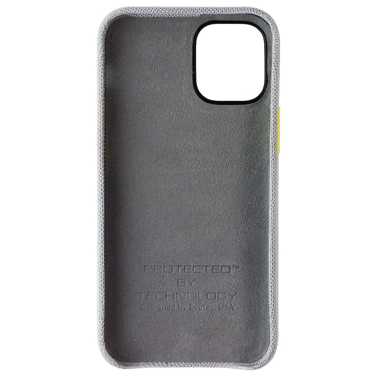 Evutec Rigid Fabric Case for Apple iPhone 12 mini - Gray/Yellow Cell Phone - Cases, Covers & Skins Evutec - Simple Cell Bulk Wholesale Pricing - USA Seller