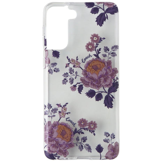 Coach Protective Case for Samsung Galaxy (S21+) 5G - Moody Floral Purple / Clear Cell Phone - Cases, Covers & Skins Coach - Simple Cell Bulk Wholesale Pricing - USA Seller