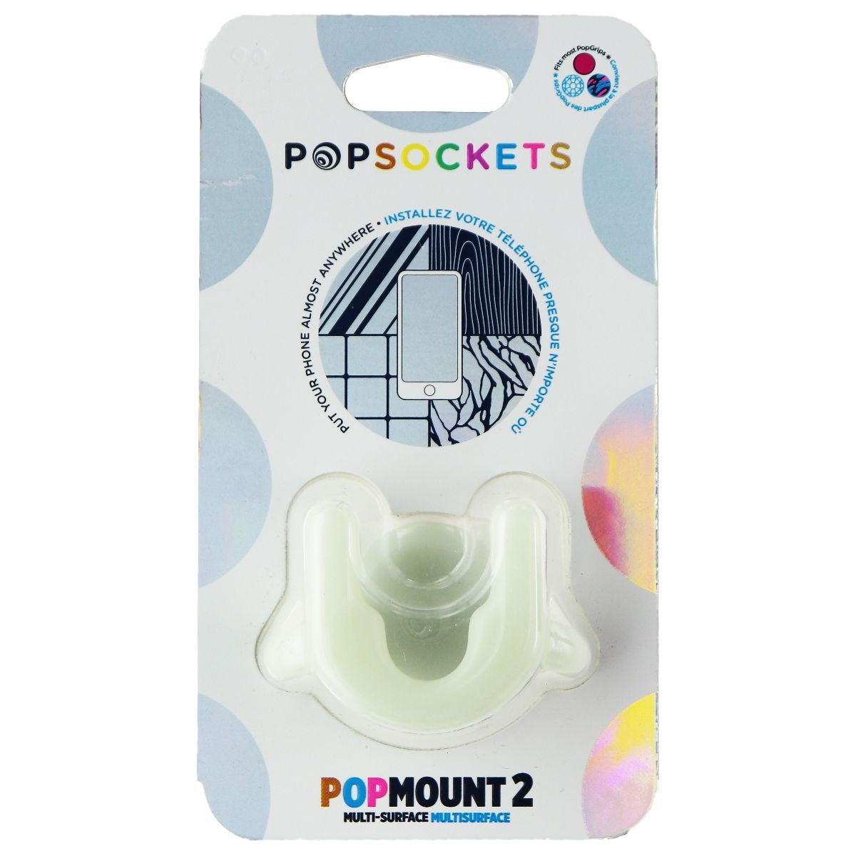 PopSockets Multi-Surface Phone Mount and Stand - Glow in The Dark Cell Phone - Mounts & Holders PopSockets - Simple Cell Bulk Wholesale Pricing - USA Seller