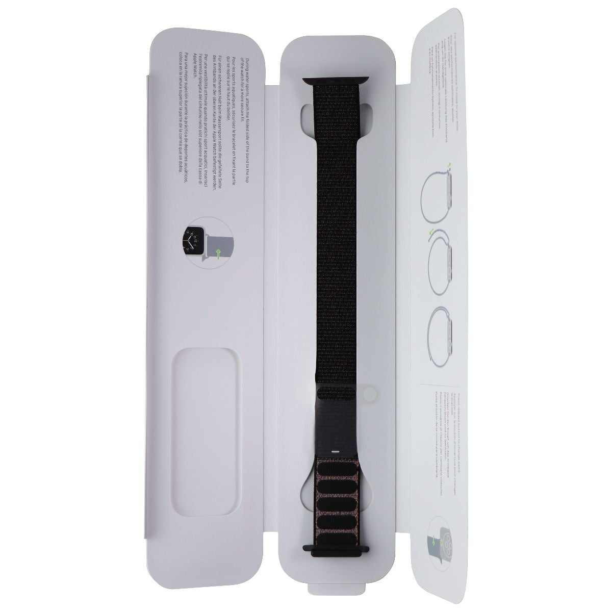 Apple 42mm Sport Loop Band for Apple Watch Any Series (42 & 44mm Cases) - Black Smart Watch Accessories - Watch Bands Apple - Simple Cell Bulk Wholesale Pricing - USA Seller