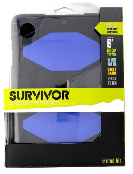 Griffin Survivor Case for Apple iPad Air - Blue/Black iPad/Tablet Accessories - Cases, Covers, Keyboard Folios Griffin - Simple Cell Bulk Wholesale Pricing - USA Seller