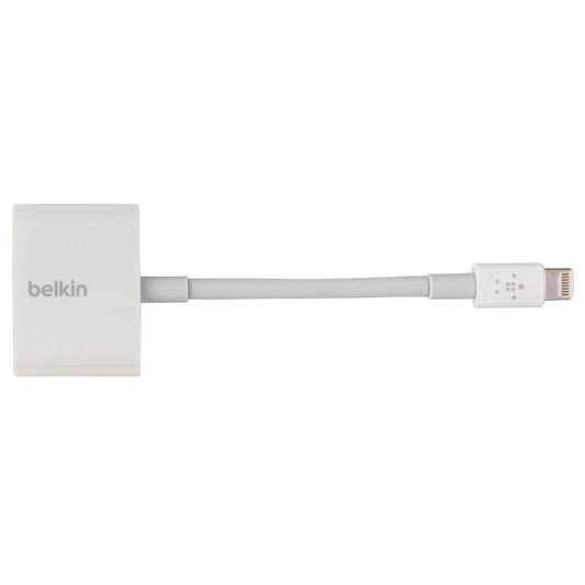 Belkin RockStar Series Audio and Charge Adapter for Apple iPhones (MFI) - White Cell Phone - Cables & Adapters Belkin - Simple Cell Bulk Wholesale Pricing - USA Seller