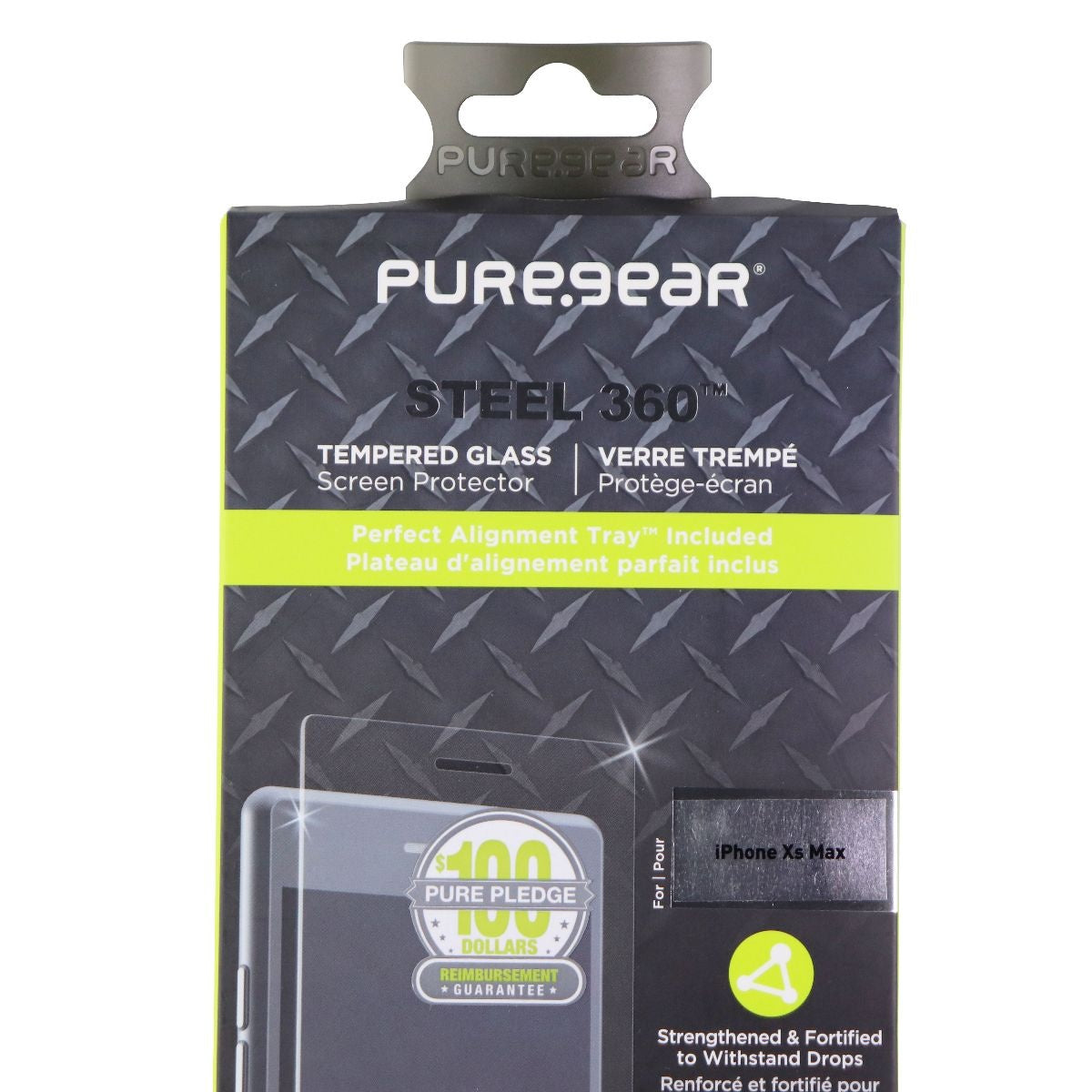 PureGear Steel 360 Tempered Glass Screen Protector for iPhone Xs Max - Clear Cell Phone - Screen Protectors PureGear - Simple Cell Bulk Wholesale Pricing - USA Seller