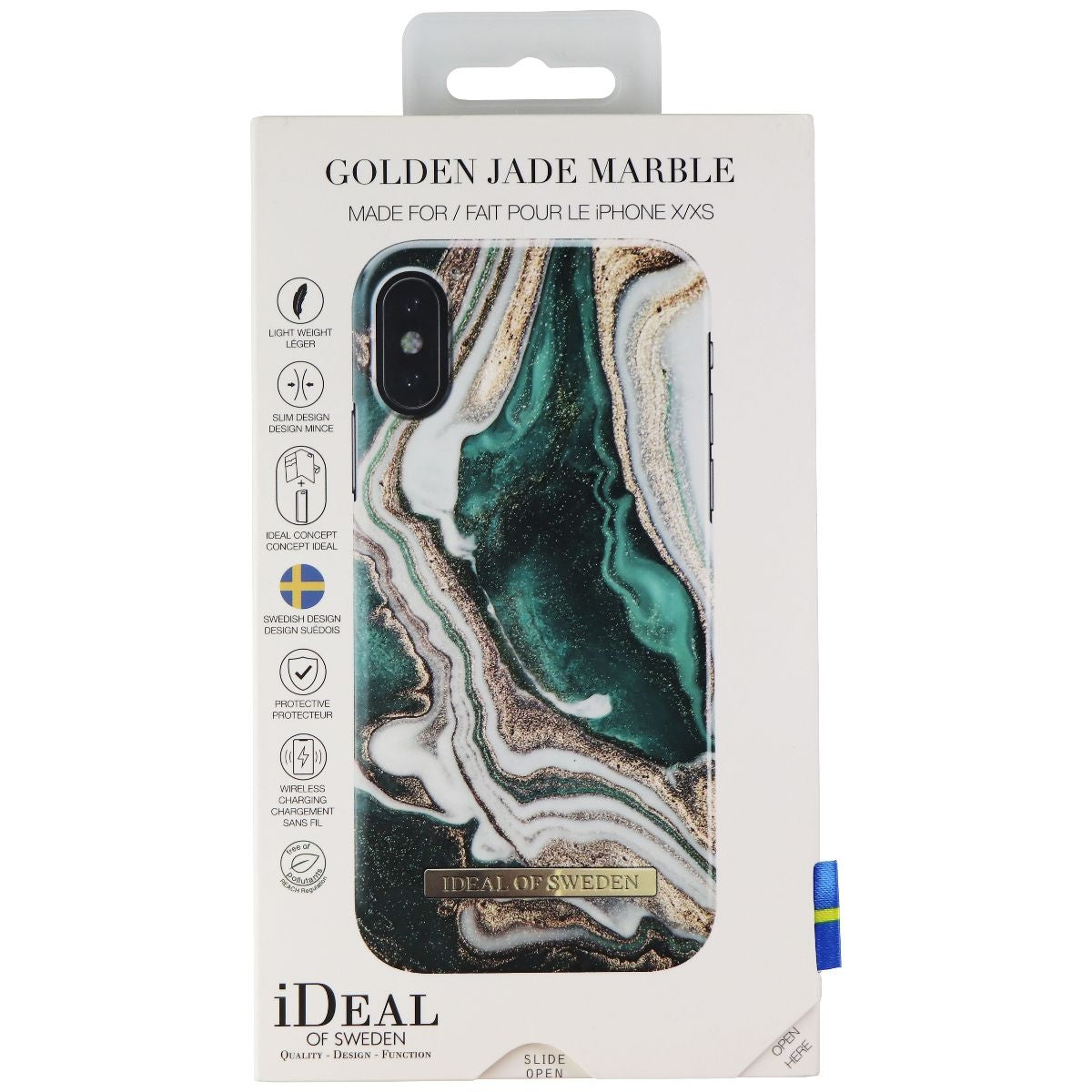 iDeal of Sweden Hard Case for Apple iPhone Xs and X - Golden Jade Marble Cell Phone - Cases, Covers & Skins iDeal of Sweden - Simple Cell Bulk Wholesale Pricing - USA Seller