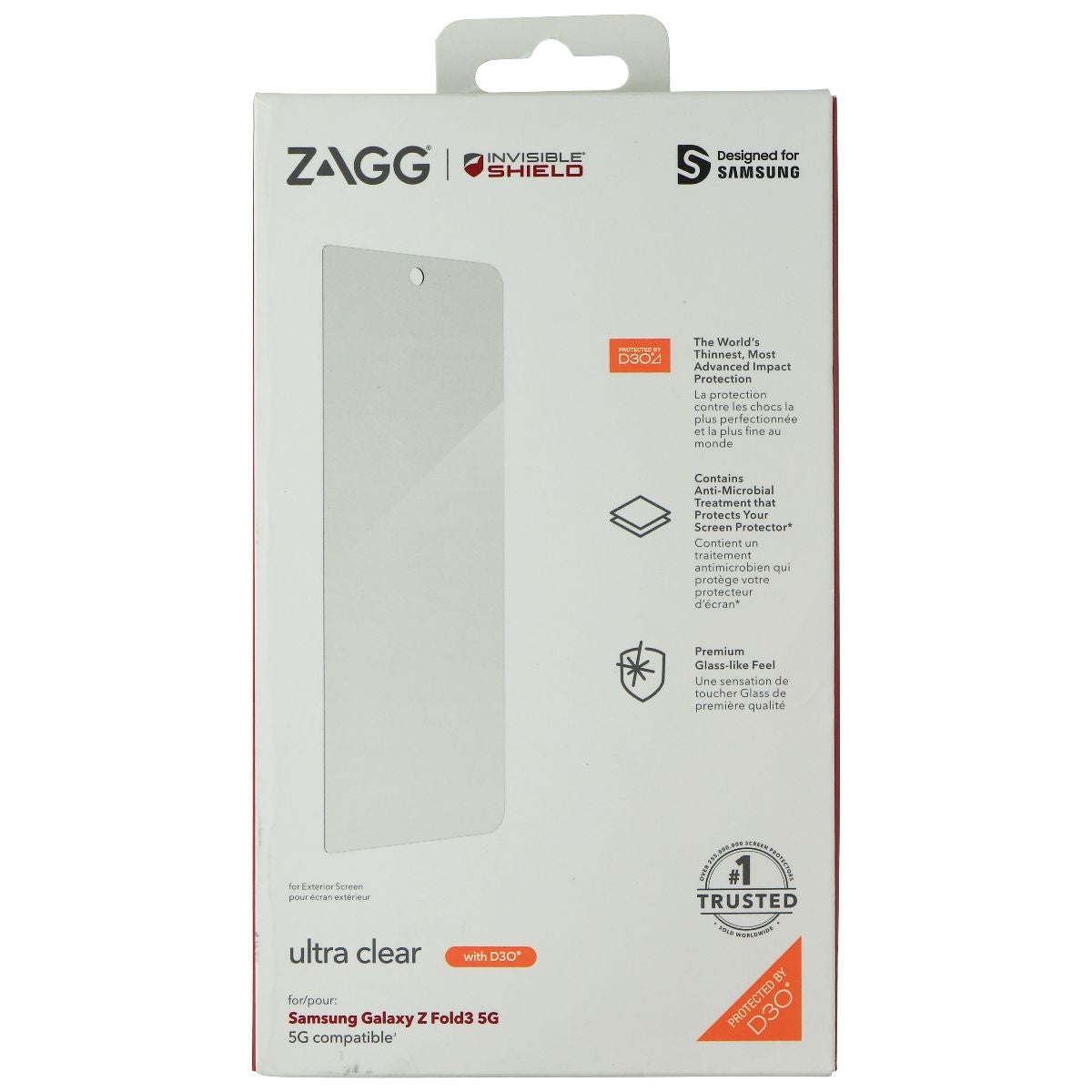 ZAGG InvisibleShield Ultra Clear Screen Protector for Samsung Galaxy Z Fold3 5G Cell Phone - Screen Protectors Zagg - Simple Cell Bulk Wholesale Pricing - USA Seller