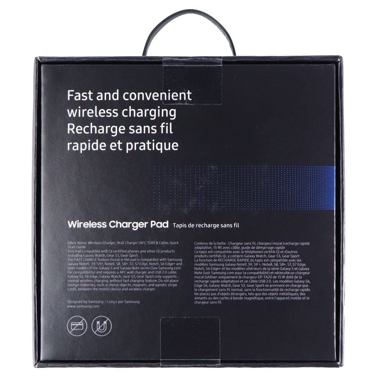 Samsung Wireless 15-Watt Charger Stand for Qi Devices - Black (EP-N5100) Cell Phone - Chargers & Cradles Samsung - Simple Cell Bulk Wholesale Pricing - USA Seller