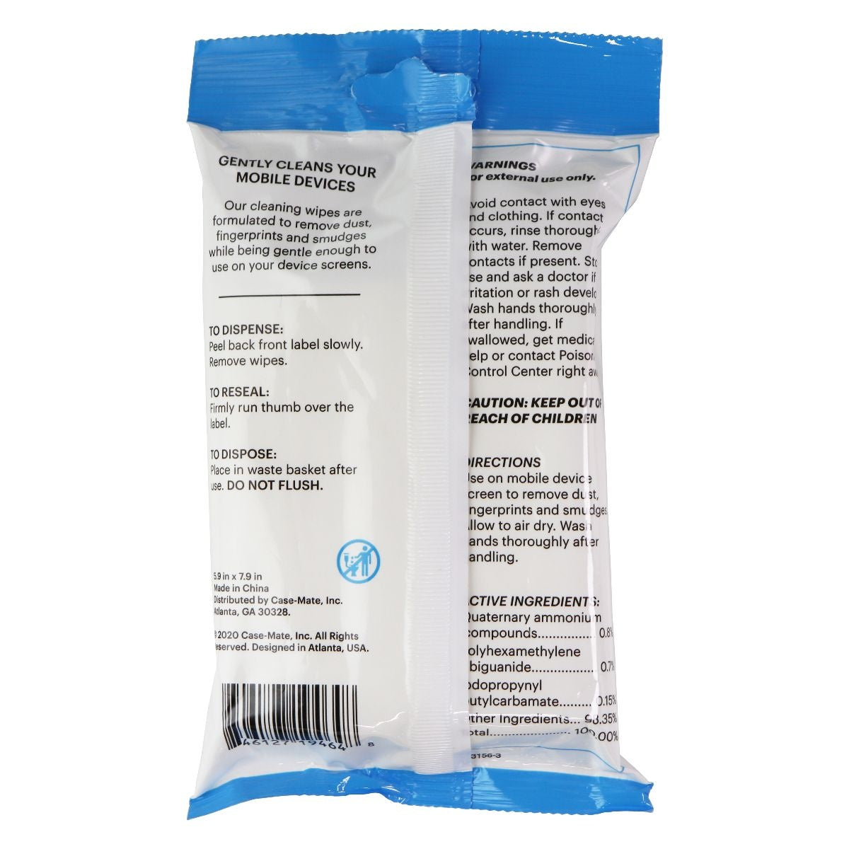 SafeMate Screenz Phone & Tablet Cleaning Wipes (20 Wipe Per Pack, 5.9x7.9in) Cell Phone - Replacement Parts & Tools SafeMate - Simple Cell Bulk Wholesale Pricing - USA Seller