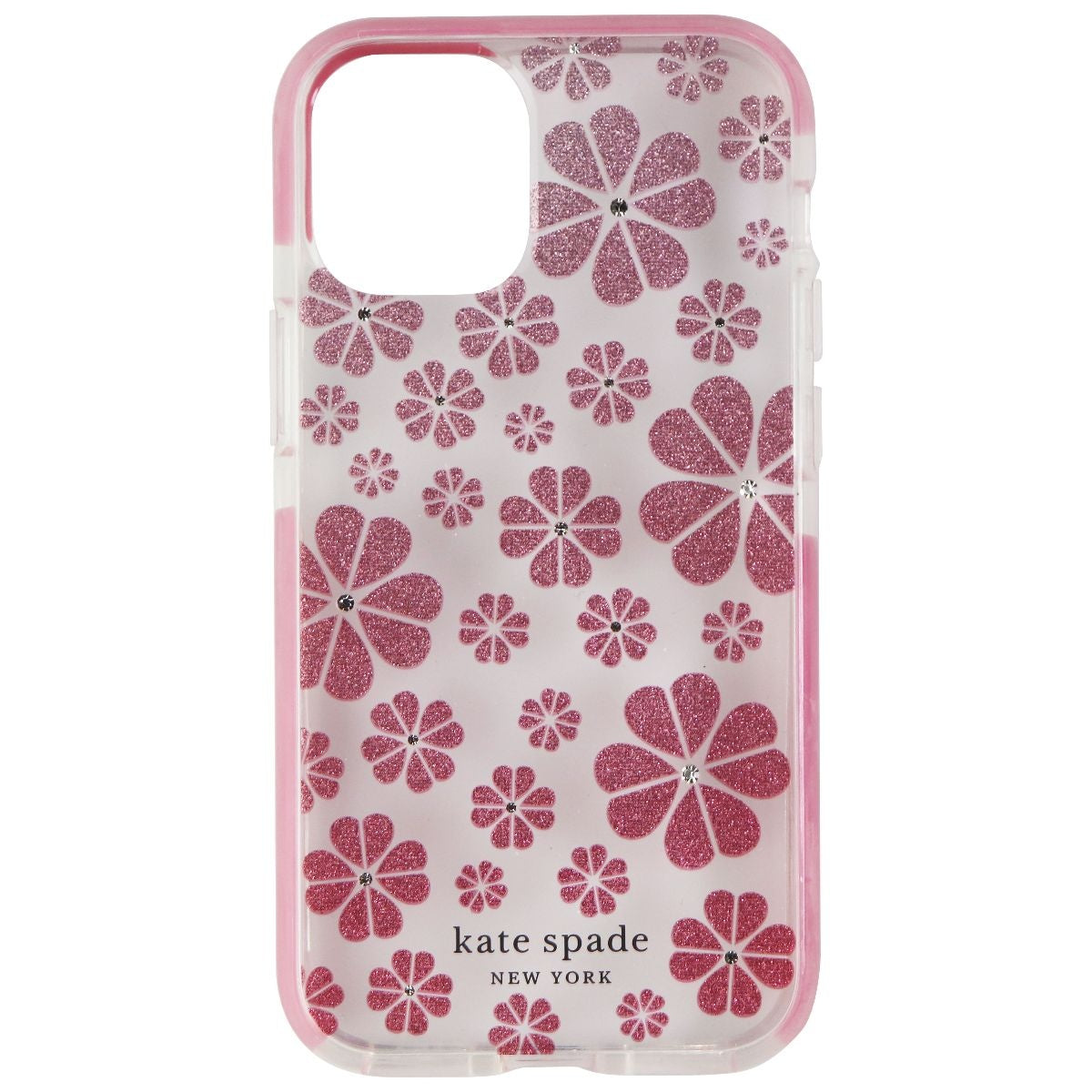 Kate Spade Hardshell Case for Apple iPhone 12 Mini - Floral Glitter Ombre/Clear Cell Phone - Cases, Covers & Skins Kate Spade New York - Simple Cell Bulk Wholesale Pricing - USA Seller