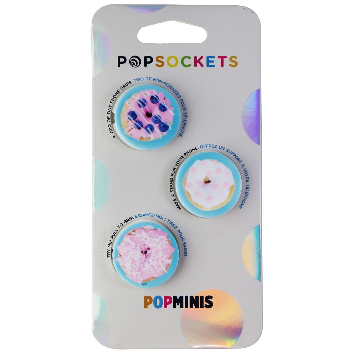 PopSockets PopMini Grips for Phones & Tablets (3 Pack) - Glazed and Confused Cell Phone - Mounts & Holders PopSockets - Simple Cell Bulk Wholesale Pricing - USA Seller