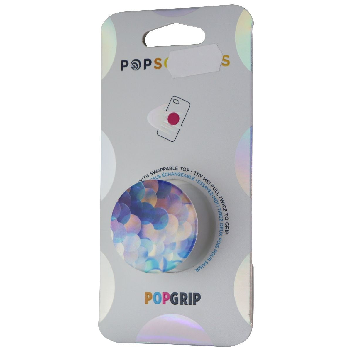 PopSockets PopGrip Swappable Top Holder for Phones & Tablets - Shimmer Scales Cell Phone - Mounts & Holders PopSockets - Simple Cell Bulk Wholesale Pricing - USA Seller
